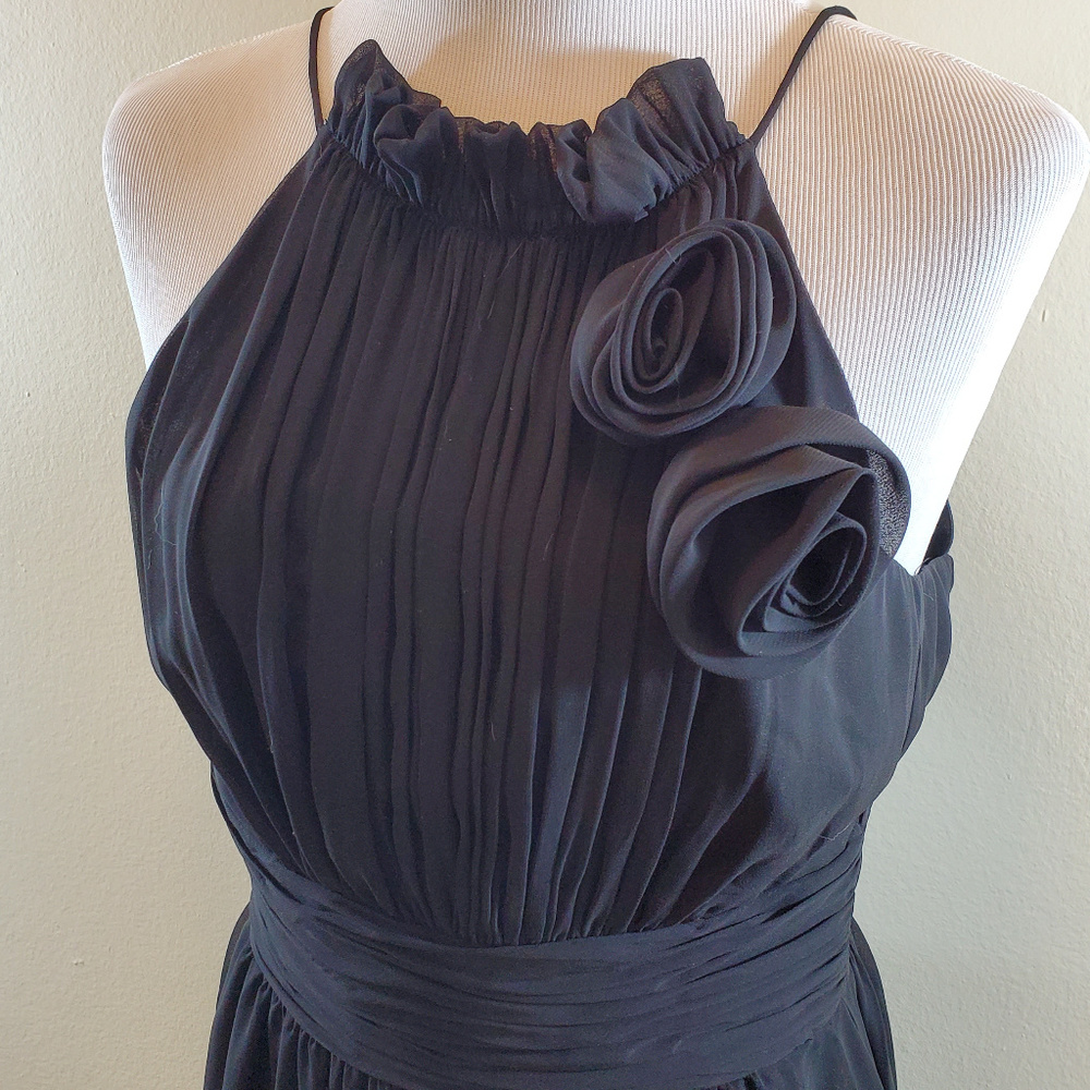 White House Black Market Black High Neck Dress - Picture 2 of 4